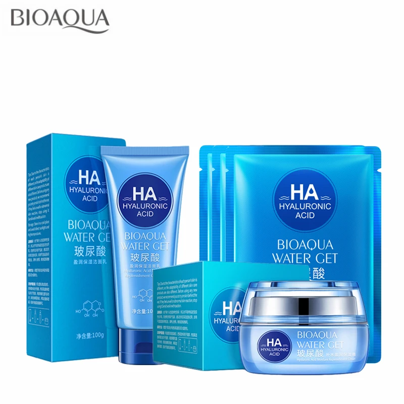 Маска для лица BIOAQUA 3 * с гиалуроновой кислотой крем и очищающее средство от морщин