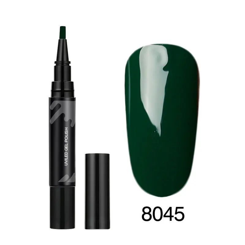 8045 Color LKE 3 Step Nail Gel Art Semi Permanent UV Hybrid Nail Gel Polish Nail Varnish Brush Pen Soak Off 10 seconds fast drying - Цвет: 8045 Color