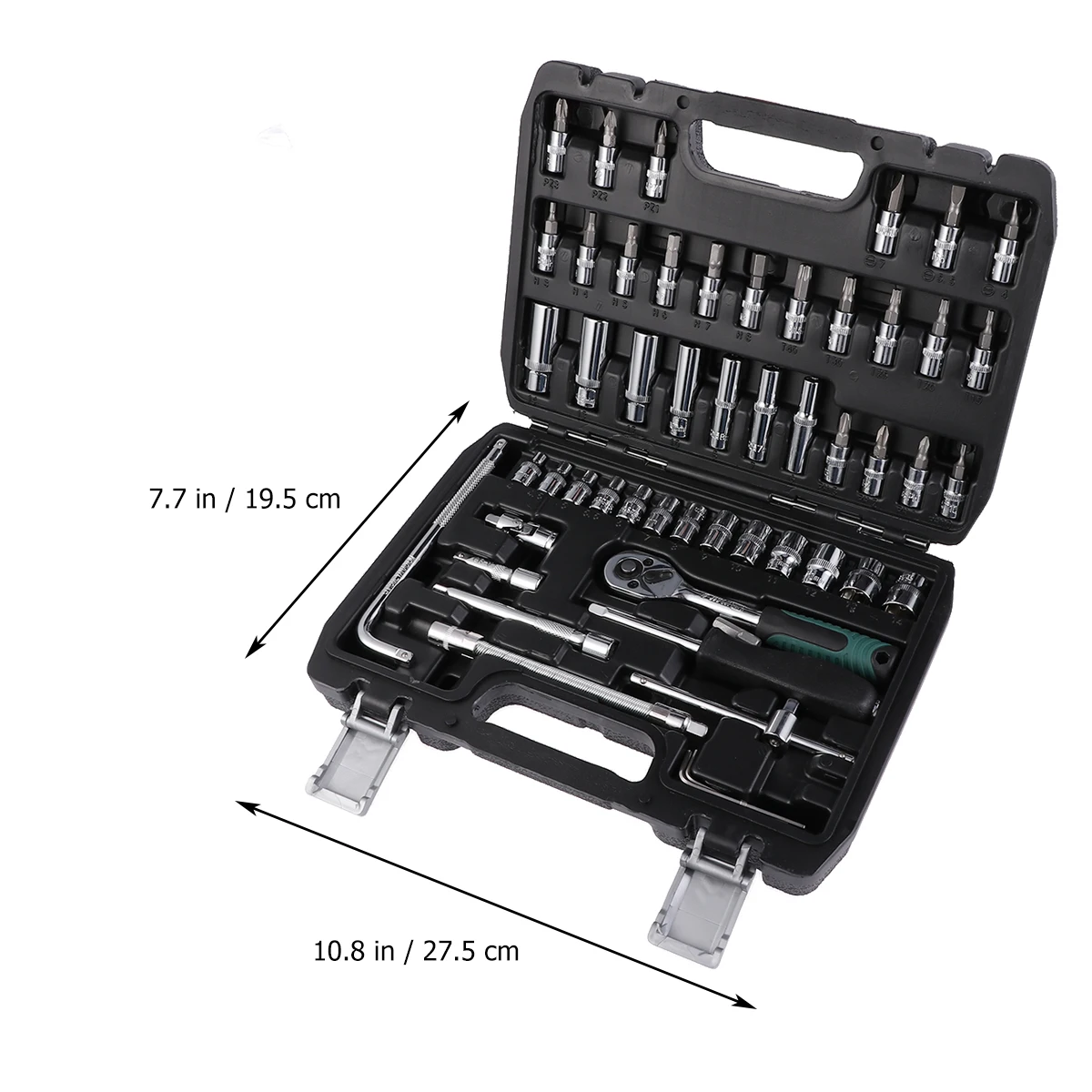 54pcs Car Repair Tool Kit Automobile Motorcycle Tools Precision Ratchet Wrench Set Hardware with Black Box |