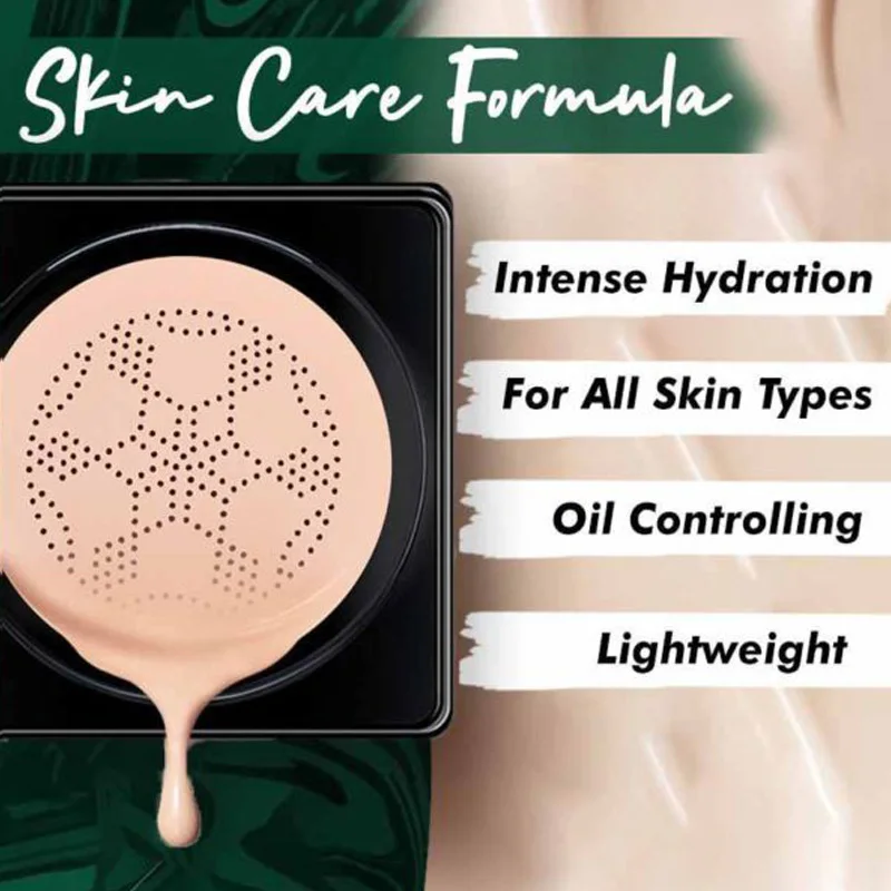 

Makeup Base Air Cushion Mushroom Head CC BB Cream Foundation Concealer W/Mushroom Puff Foundation