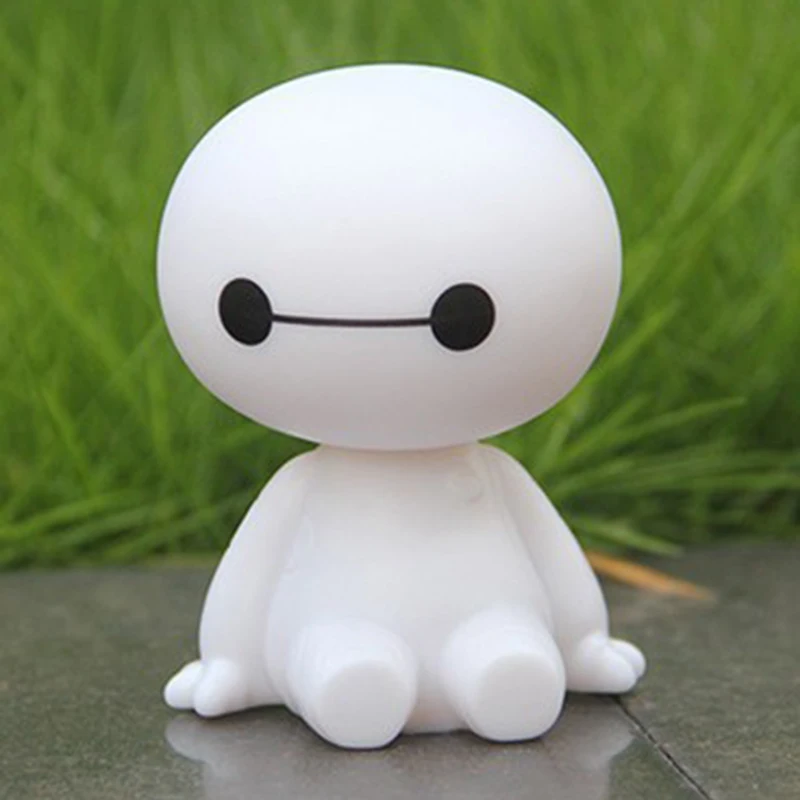 

Cartoon Plastic Baymax Robot Shaking Head Figure Car Ornaments Auto Interior Decorations Big Hero Doll Toys Ornament Accessories