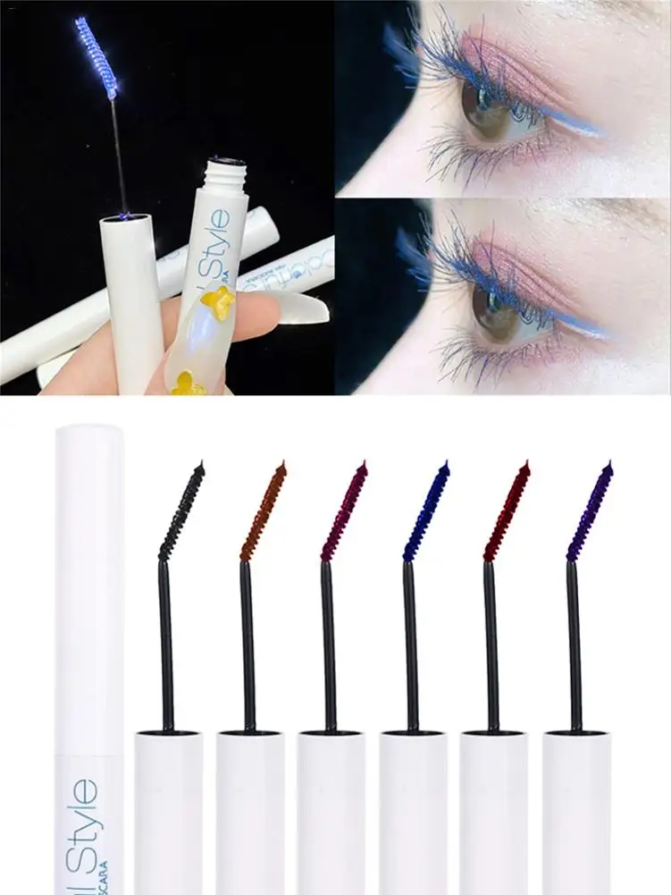 

6 Colors Mini Colorful Mascara Waterproof Does Not Bloom Long-lasting Natural Moisturizing Mascara Be Used As Eyeliner