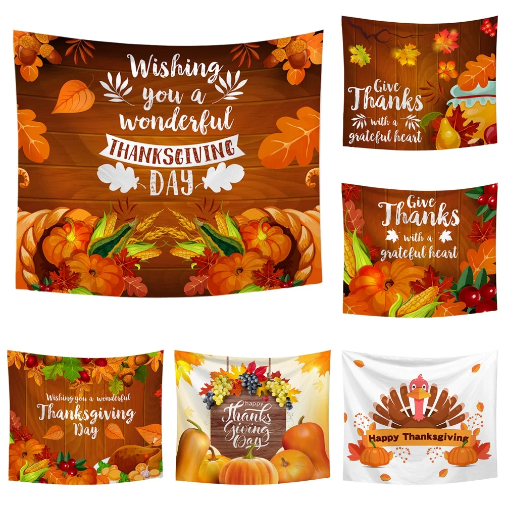 Скандинавский гобелен на День Благодарения художественное настенное одеяло с