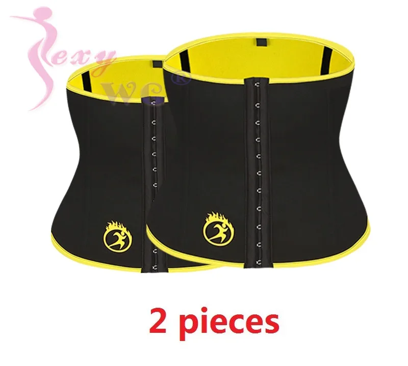 black 2 piece SEXYWG для похудения Поясничный тренажер для мужчин поясничная поддержка спины Спортивная фигурная скобка спортивный пояс неопреновый формирователь тела гимнастический ремень для йоги поясной Cincher - Цвет: black 2 piece