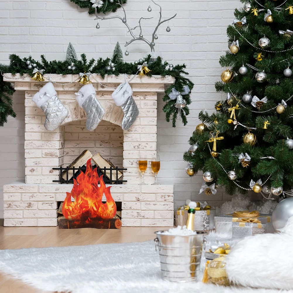 3D искусственное огненное пламя картонное украшение для Хэллоуина вечерние