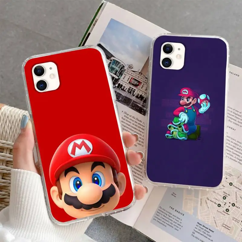 

Marios hot Game Phone Case For iphone 5s 6 7 8 11 12 plus xsmax xr pro mini se soft Transparent Cover Fundas Coque