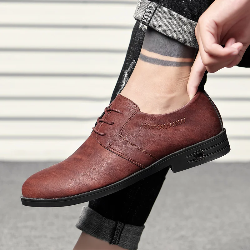 2022 мужские повседневные кожаные туфли Туфли-оксфорды в деловом стиле