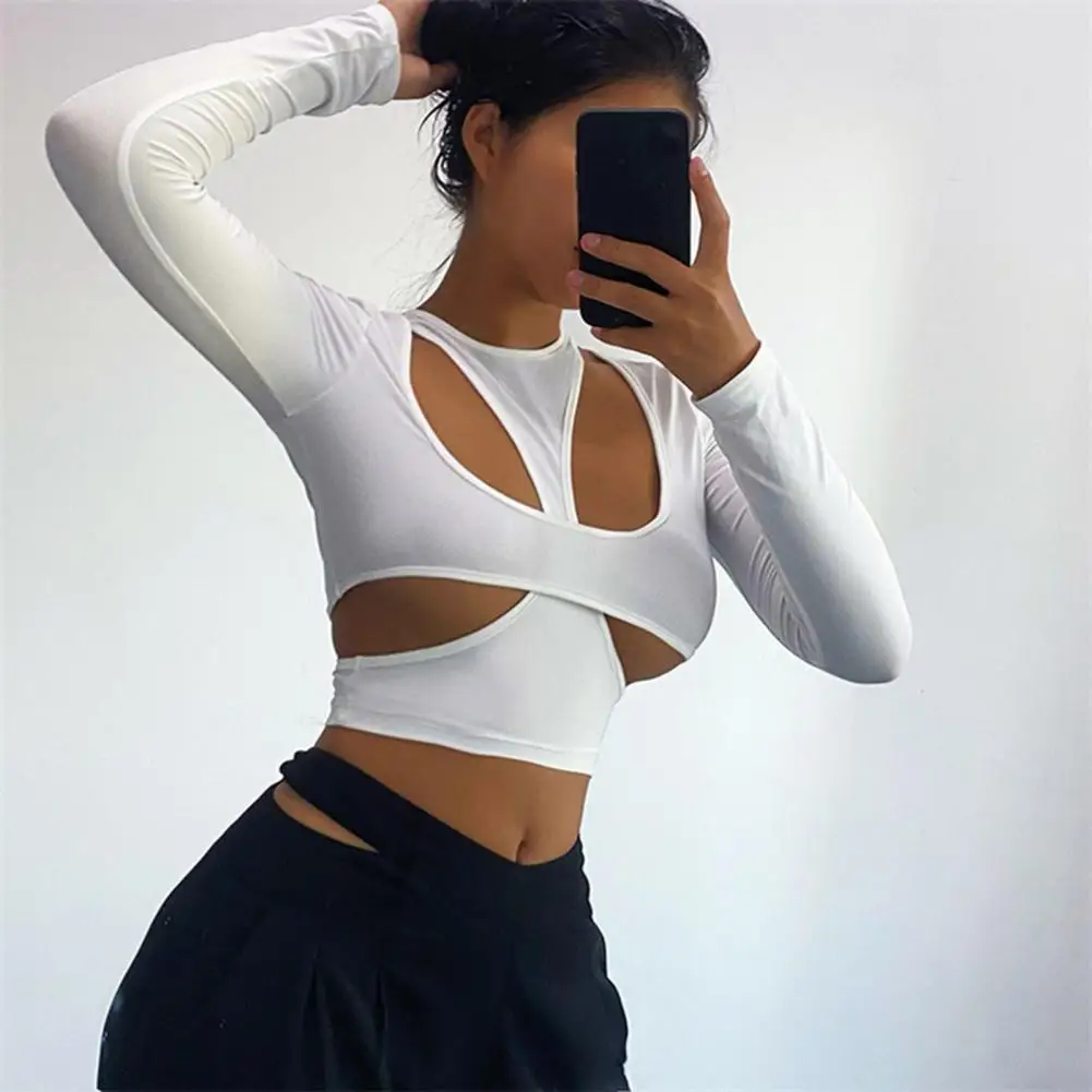 

Sports Top Colorfast Gym Crop Top Fitness Yoga Shirt Gym Top Activewear
