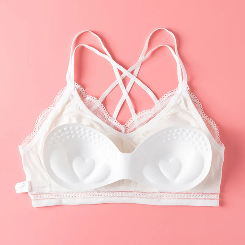

2020 Spring New Style Lace Tube Top Non-Steel Ring Beauty Back Wrap-Around Sexy Underwear Women's Thin Bra Camisole