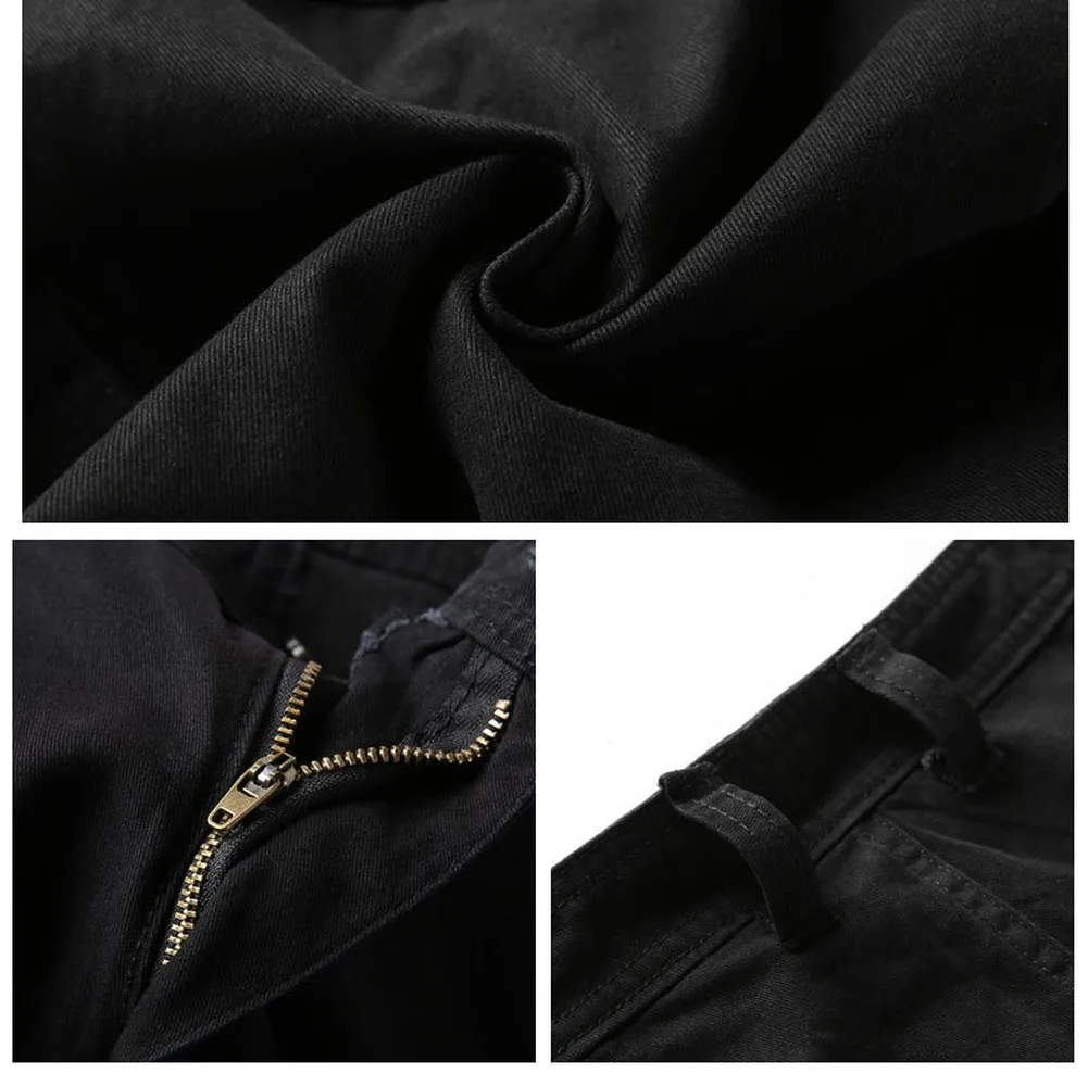 

Men Shorts Summer Multi-Pockets Cargo Shorts Men Work Shorts Casual Cotton Short Pants Trousers Fashion Clothing Male Bermudas