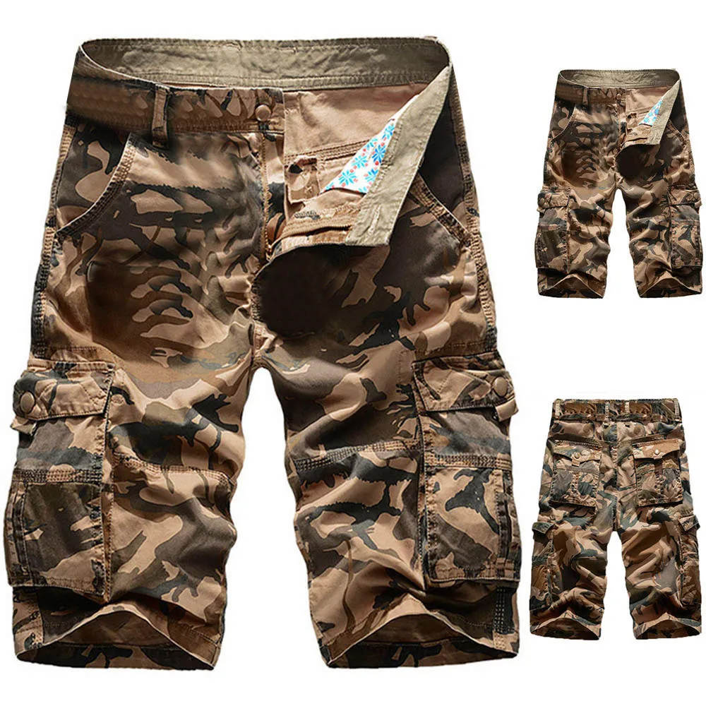 

Cargo Shorts Men Cool Camouflage Summer Hot Sale Cotton Casual Men Short Pants Male Clothing Comfortable Camo Men Cargo Shorts