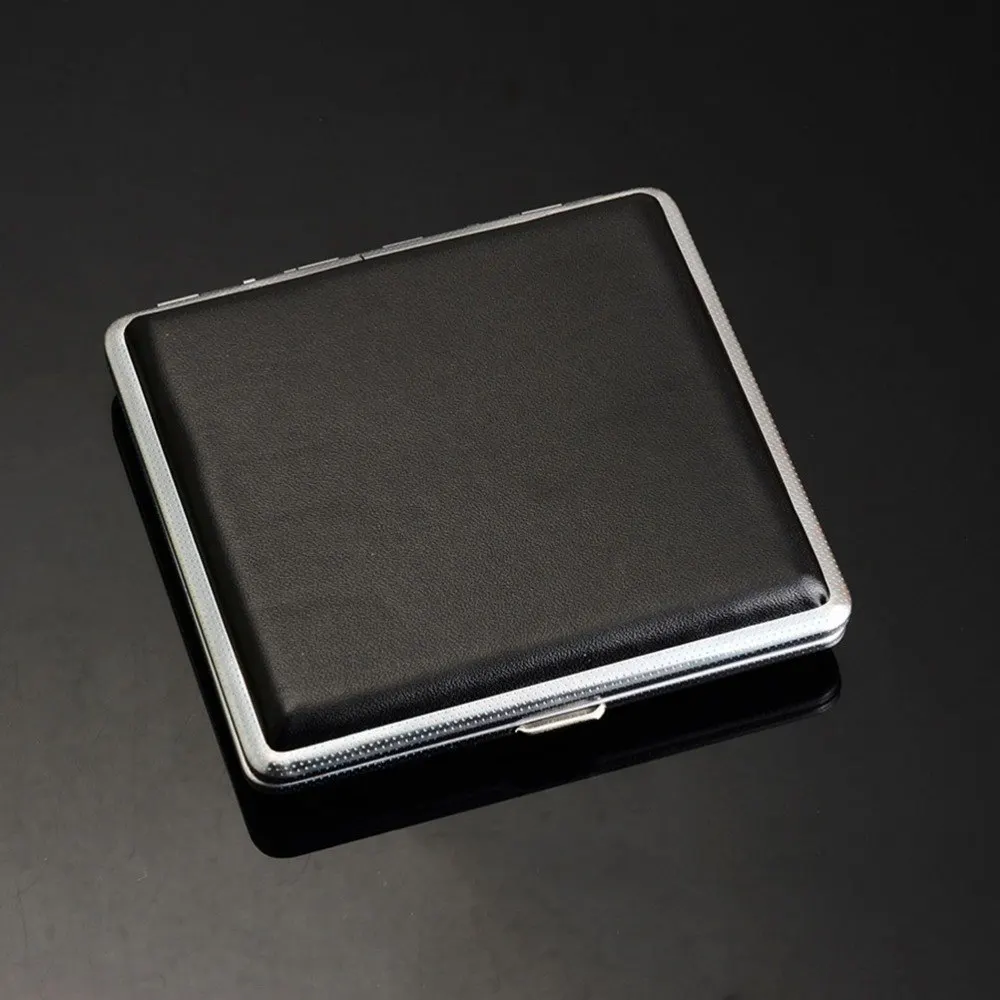 Новый Модный чехол для хранения сигарет в металлической оправе из искусственной
