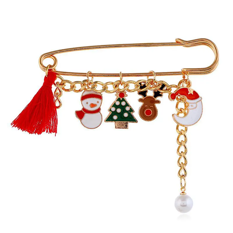 НОВАЯ РОЖДЕСТВЕНСКАЯ брошь элементы для одежды бахрома Брошь сплав булавки