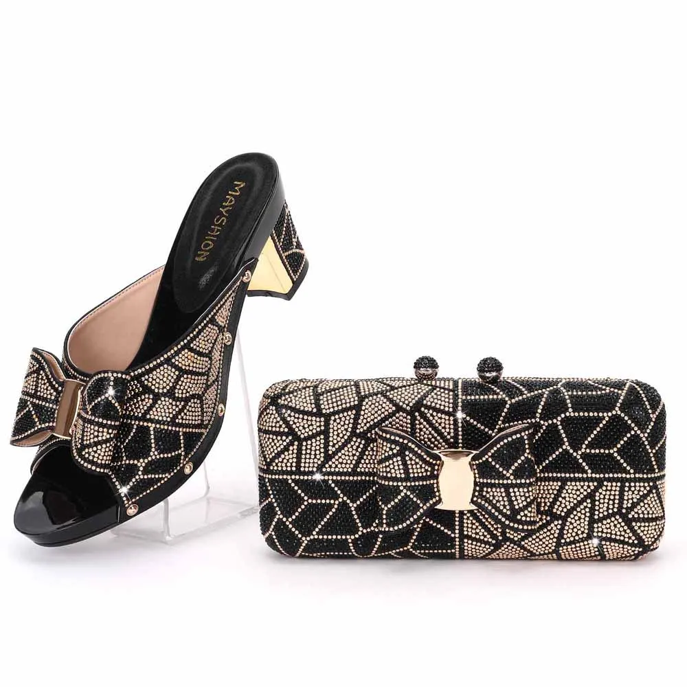 Новинка 2021 итальянский дизайн африканская Нигерия сумка на высоком каблуке