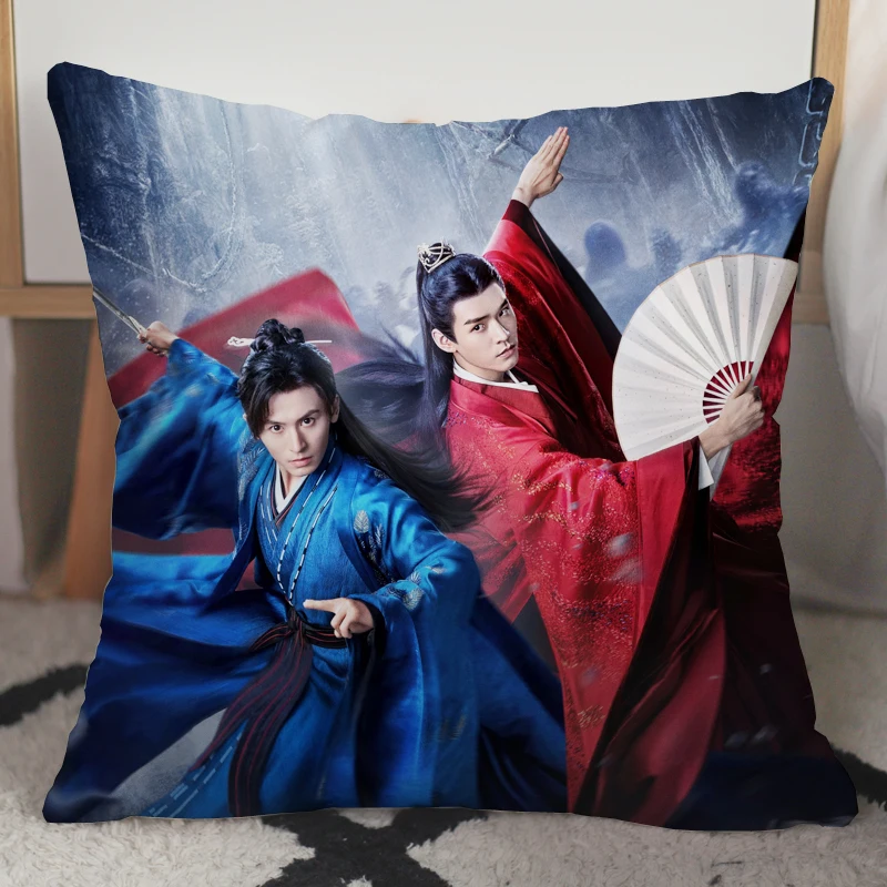 

Anime WORD OF HONOR Cartoon Wen Kexing Cute Square Throw Pillow Cosplay Short Plush Dakimakura Sofa Cushion Xmas Gifts 45*45cm