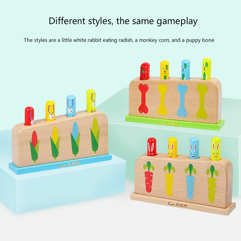 Новый Кролик прыгающая палка игрушка деревянные игрушки дети Обучающие раннее