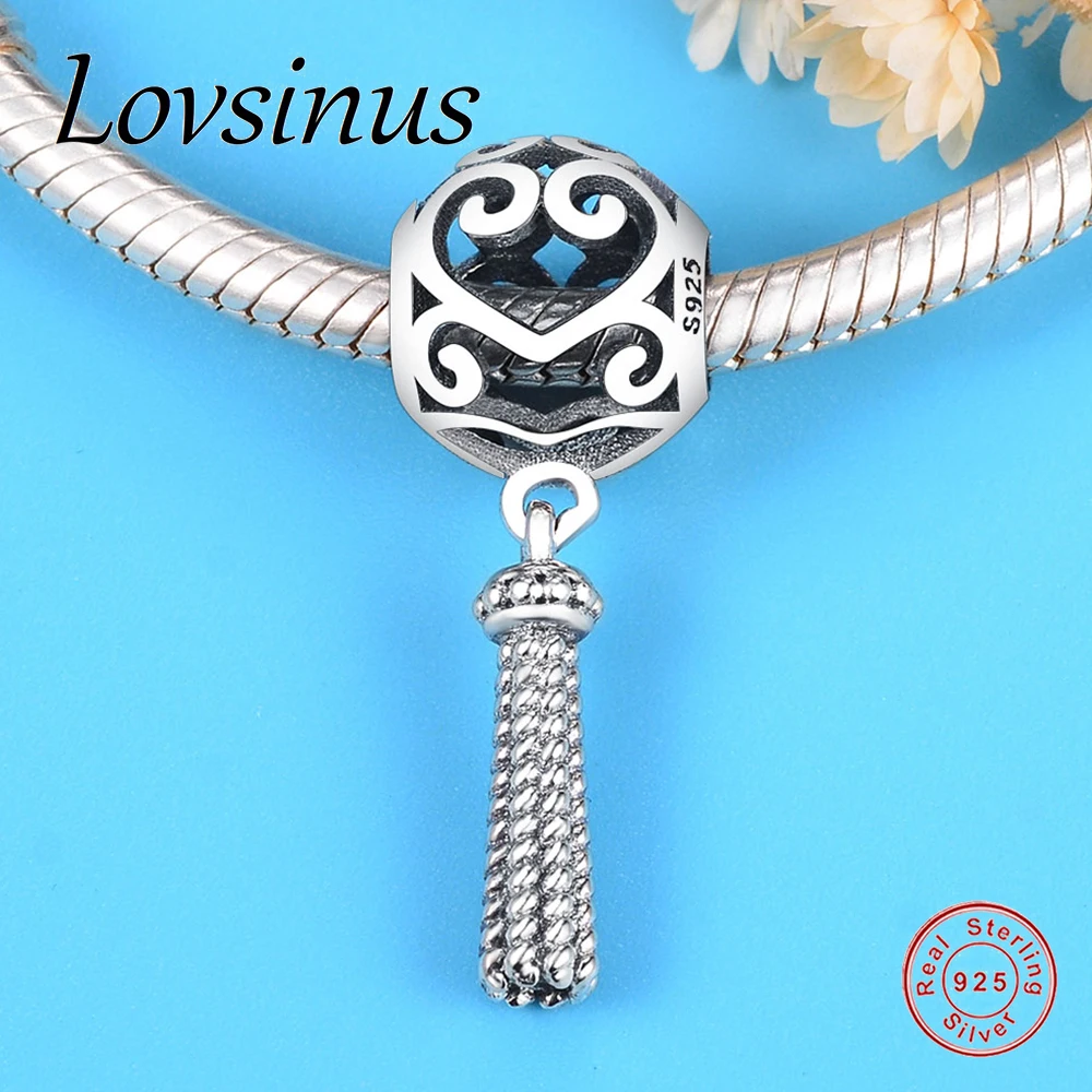 2018 новый 925 стерлингового серебра браслет Зачарованные с кисточкой сердцем