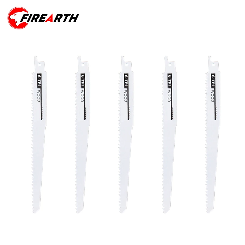 

Jig Saw Blade 8" 6TPI WOOD Jigsaw Blades for Wood Cutting HCS Saber Saw Power Tool Saw Blade Reciprocating Saw Blades