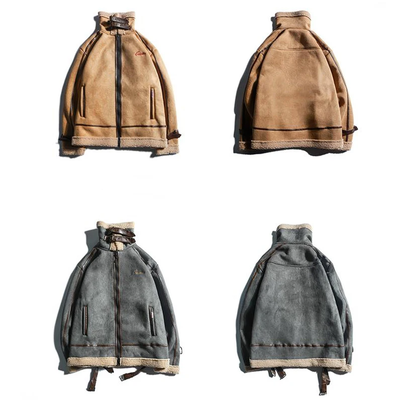 

Automotive Fur Coats Women Japanese Style Straight Loose Fashion Biker Women Thick Warm Coats Fur Leather Winter Overcoats A135