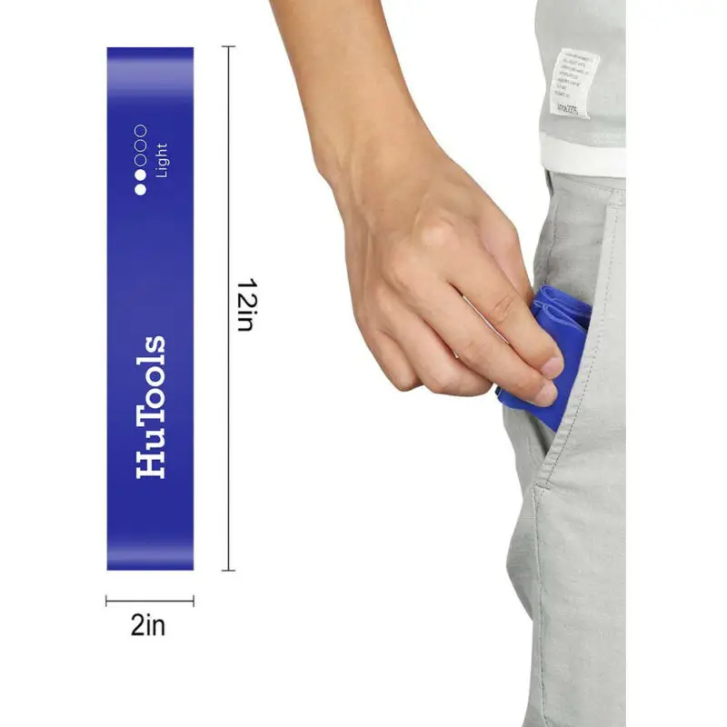 

5PC Suit Home ExerciseTension Exercise Resistance Band Loop Gym Yoga Crossfit Strength Weight Training