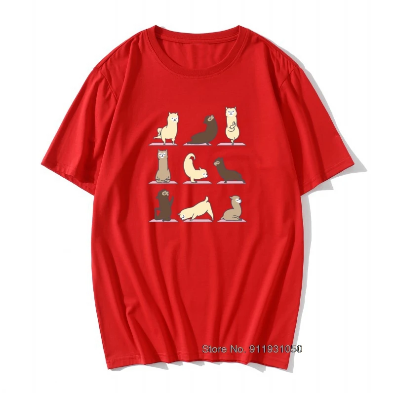 

ALPACA Physical Exercise Bodybuilding T Shirts 2021 Vintage Women Men Fall Tops Shirts Fun Tee Shirt Cotton Big Size