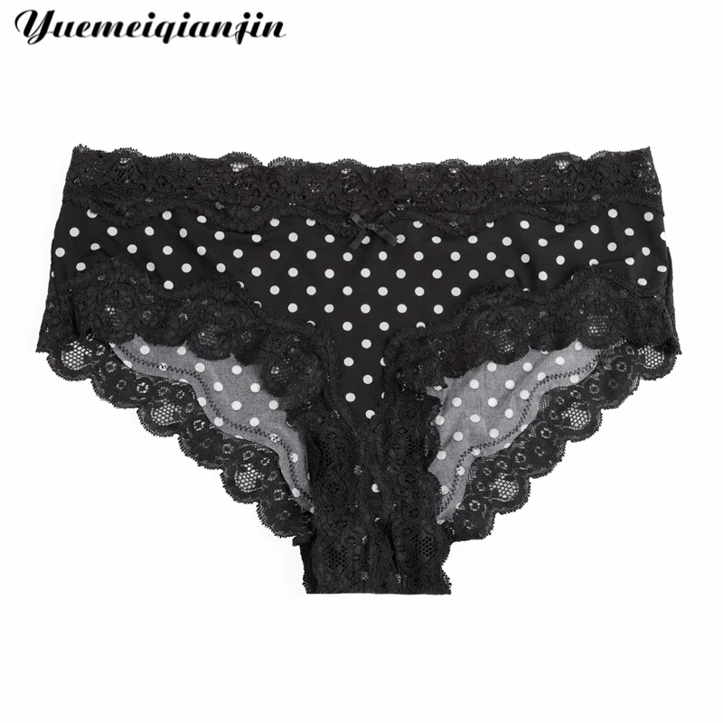 Женские сексуальные черные кружевные нежные трусики летние хлопковые дышащие