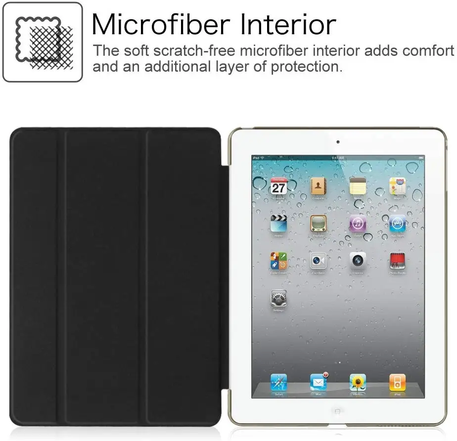 Для iPad Air(3rd Gen) 10," Чехол iPad Pro 10,5" крышка, тонкая легкая подставка Smart Shell полупрозрачный, с глазурью задняя крышка