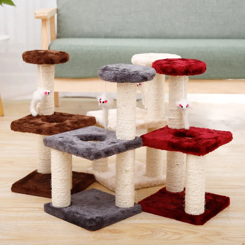 

Cat Climbing Frame Scratcher Tree Toy Three Layers Scratching Post Cats Jumping Platform Play Training Pet Supplies Accessories