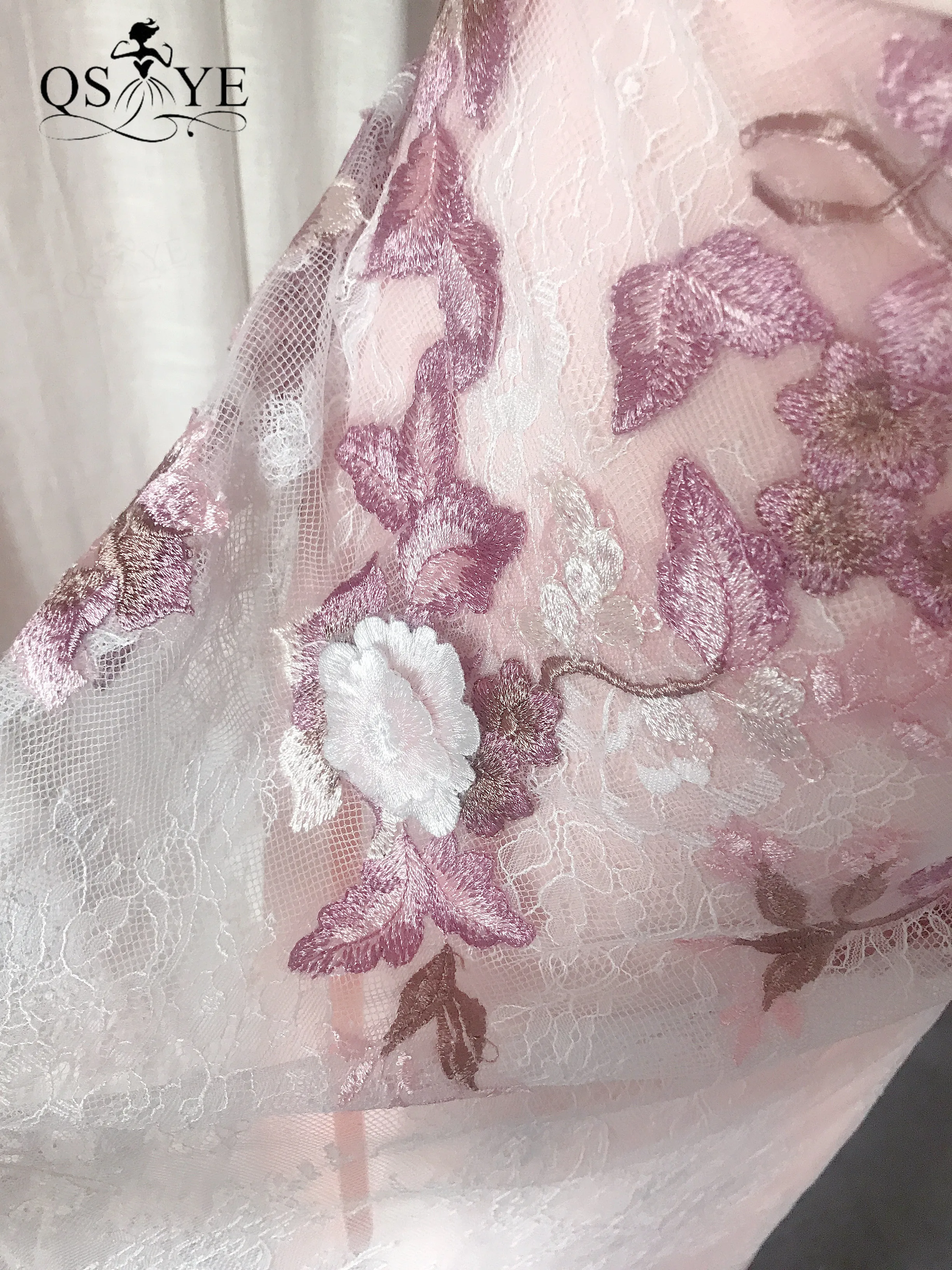 

Pink Prom Dresses 2021 Embroidery 3D Flowers Evening Gown Illusion Back Lace Evening Party Gown Cap Sleeves Mermaid Formal Dress