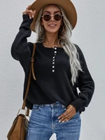 women spring autumn casual solid button knitted sweaters long sleeve single breasted pullover cardigan tops loose outerwear