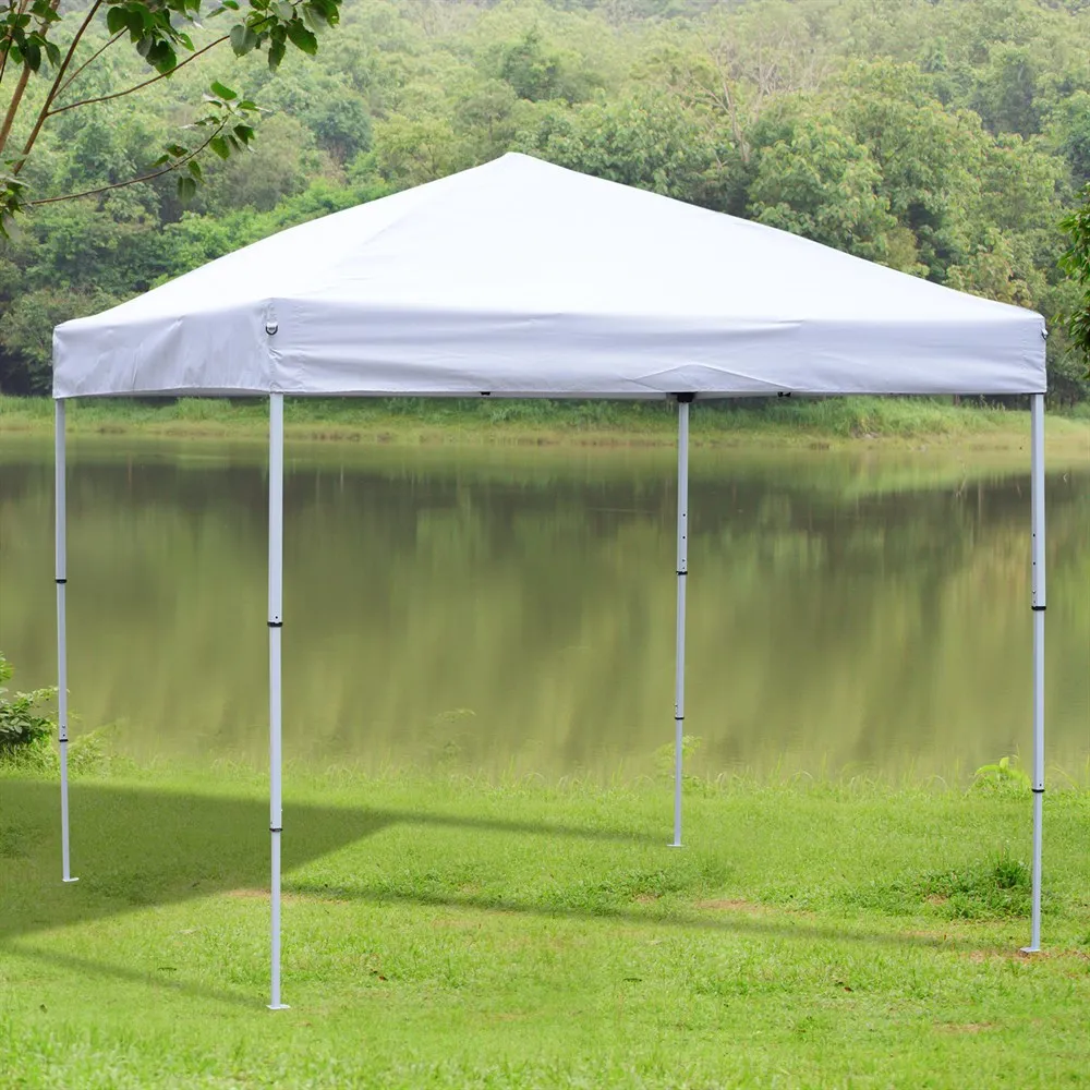 Outsunny Folding Gazebo Waterproof with Strings and pegs coating Oxford Cloth 2.5x2.5 m White | Дом и сад