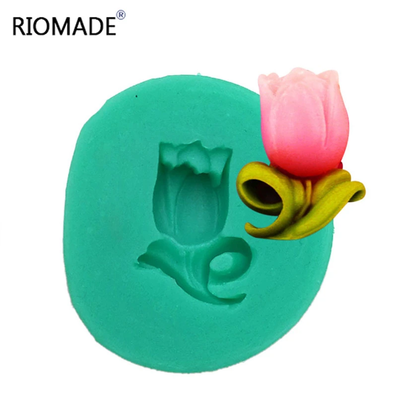 Силиконовые мини формы в форме тюльпана для украшения торта форма помадки цветка