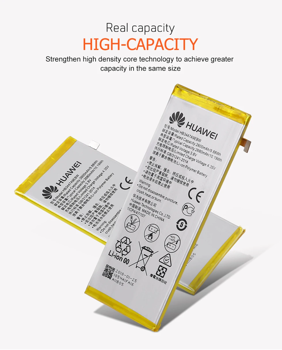 Батарея для Huawei P8 Lite P9 honor 7 Y5 II HB3447A9EBW HB3742A0EZC+ HB366481ECW HB494590EBC HB4342A1RBC Замена Бесплатные инструменты