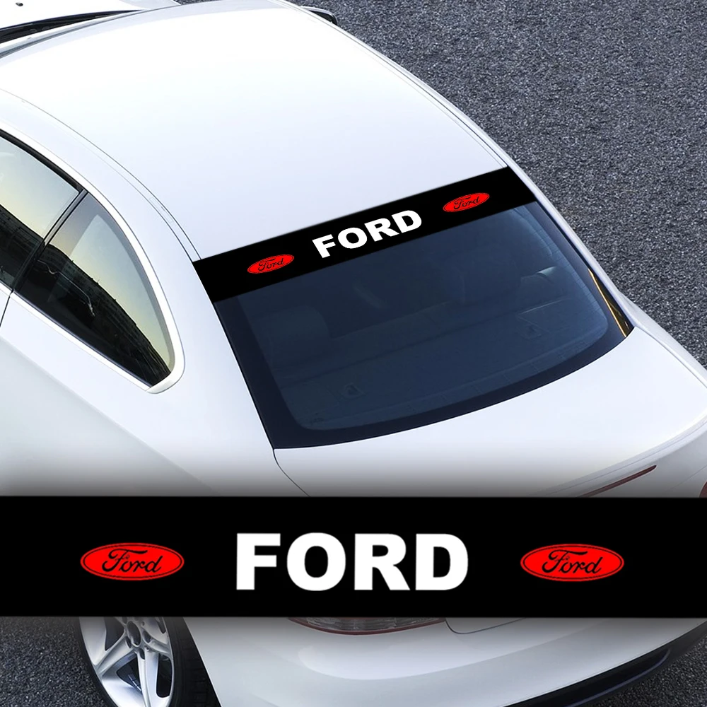 Car Banner Front Rear Windshield Sunshade Vinyl Sticker Decoration For Ford Fiesta EcoSport ESCORT Ranger Mondeo Mustang FOCUS 2 |