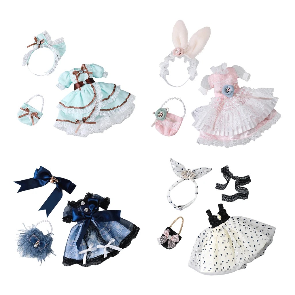 

Вечернее платье ручной работы с аксессуарами для волос и сумкой для куклы OB24, модные аксессуары для девочек в подарок