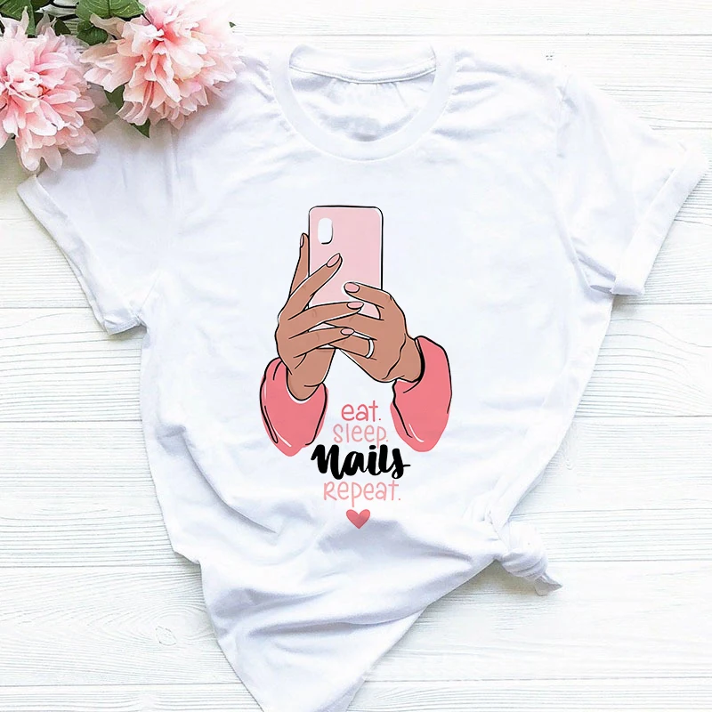 

Womens TShirt Graphic Summer New Clothes T-shirt Women's Tops Cartoon Pattern O-neck Short Sleeve Ladies 2021 S-3XL
