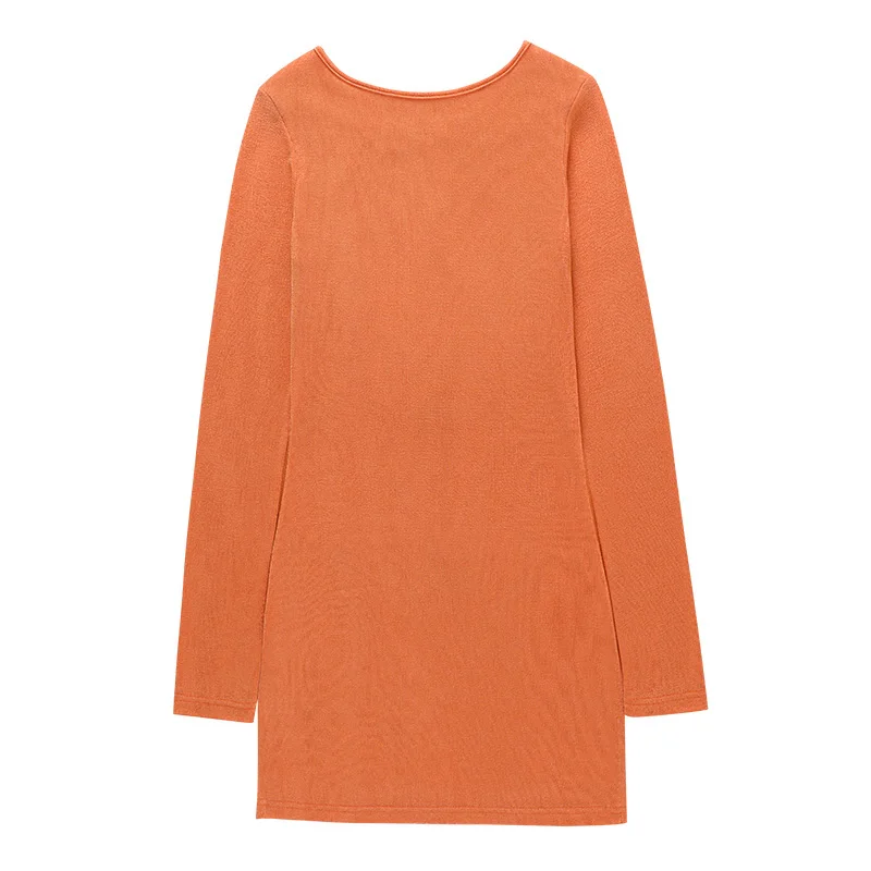 

Instunning Backless Lace Up Mini Dress 2021 Women Casual Fashion Sexy Streetwear Splitted Party Female Long Sleeve Slim Dress