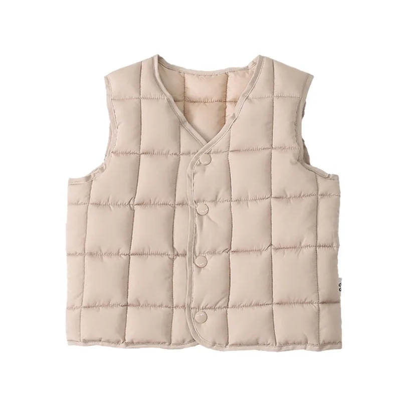 Жилет для маленьких мальчиков и девочек Сезон осень зима Хлопковый пуховик
