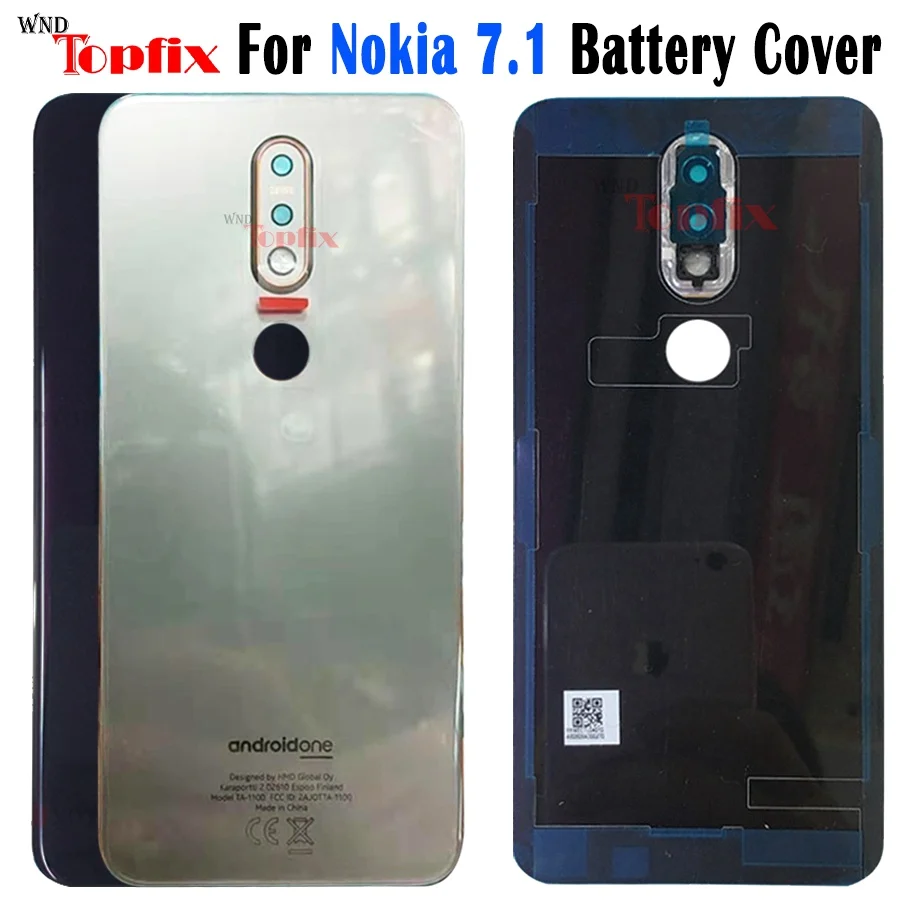 Оригинальный корпус батарейного отсека для Nokia 7 1 Задняя стеклянная крышка