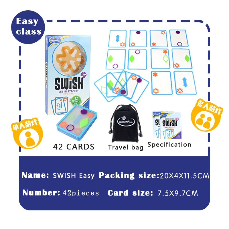 SWiSH-Easy Swish-веселые домашние вечерние настольные игры в стиле мини для детей, как это классическая образовательная карта игра логическая игра Вечерние игры - Цвет: SWiSH-Easy