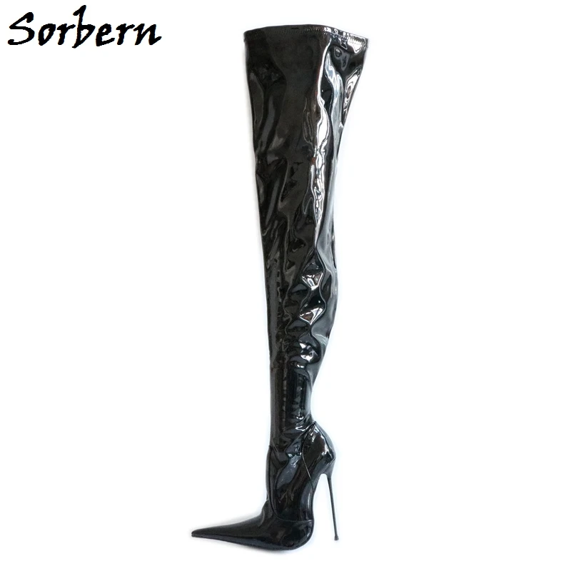 Женские ботинки с металлическим каблуком 12 см