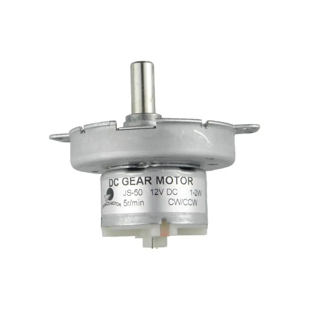 CHANCS DC Шестерни Электрический синхронный двигатель JS 50 AC/DC 12V 5 об/мин D вал