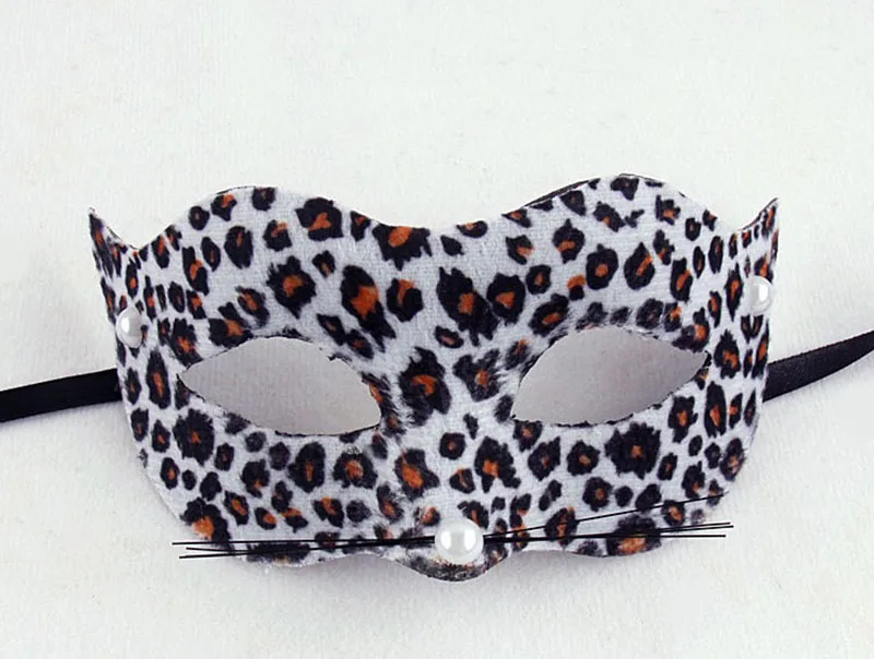 Сексуальная маска для девушек Хэллоуин леопард кот тигр милый костюм реквизит