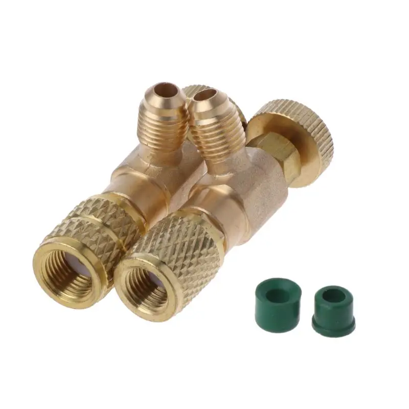 

2Pcs Safety Valve R410A R22 Air Conditioning Quick Coupler Connector Adapters