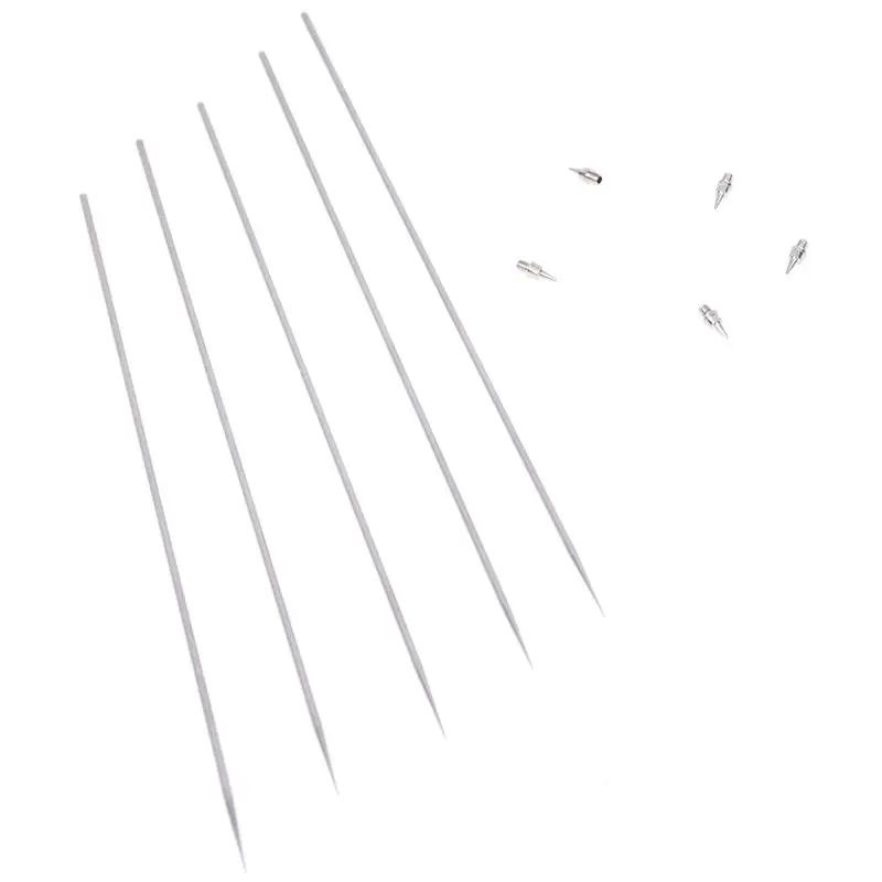 

5pcs 0.2mm Airbrush Nozzle + 5pcs 0.2mm Needle Replacement for Airbrushes Gun
