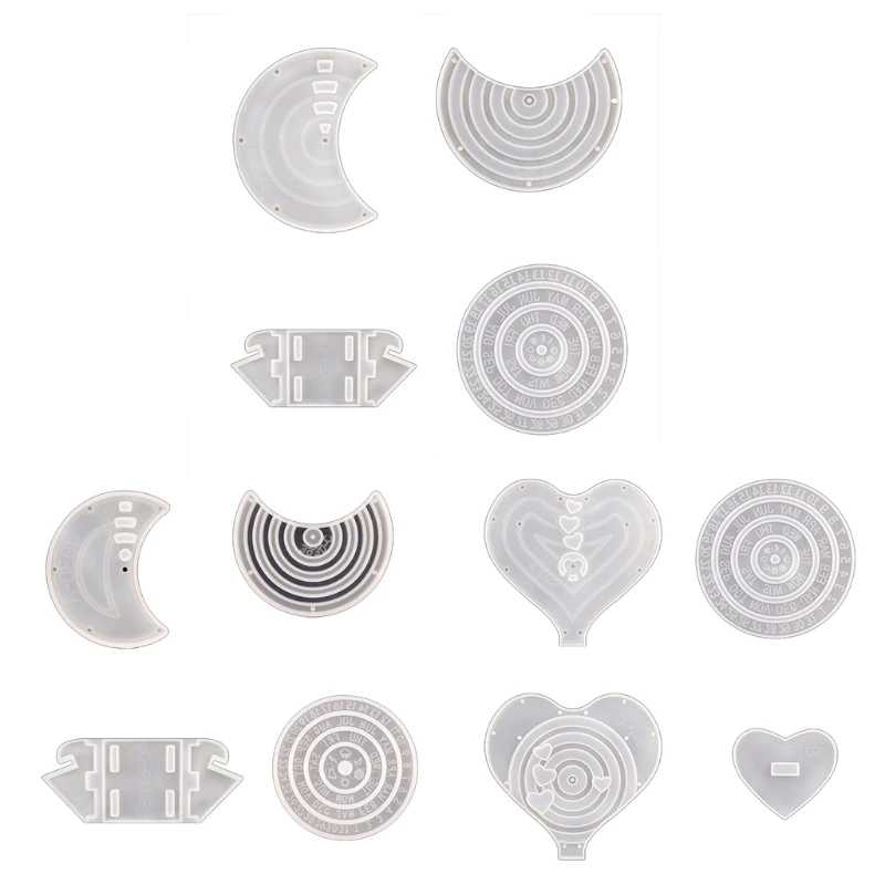

N58F Moon Calendar Resin Silicone Mold is Suitable for Resin Casting Home Decoration