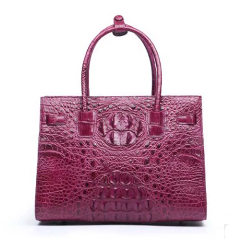 Dongou женская сумка из натуральной крокодиловой кожи|Сумки с ручками| |
