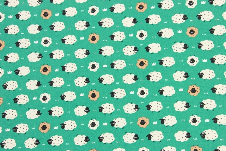 Кавайная хлопковая ткань в виде овечьей шерсти животных ярдов/(ширина: 43 дюйма/110