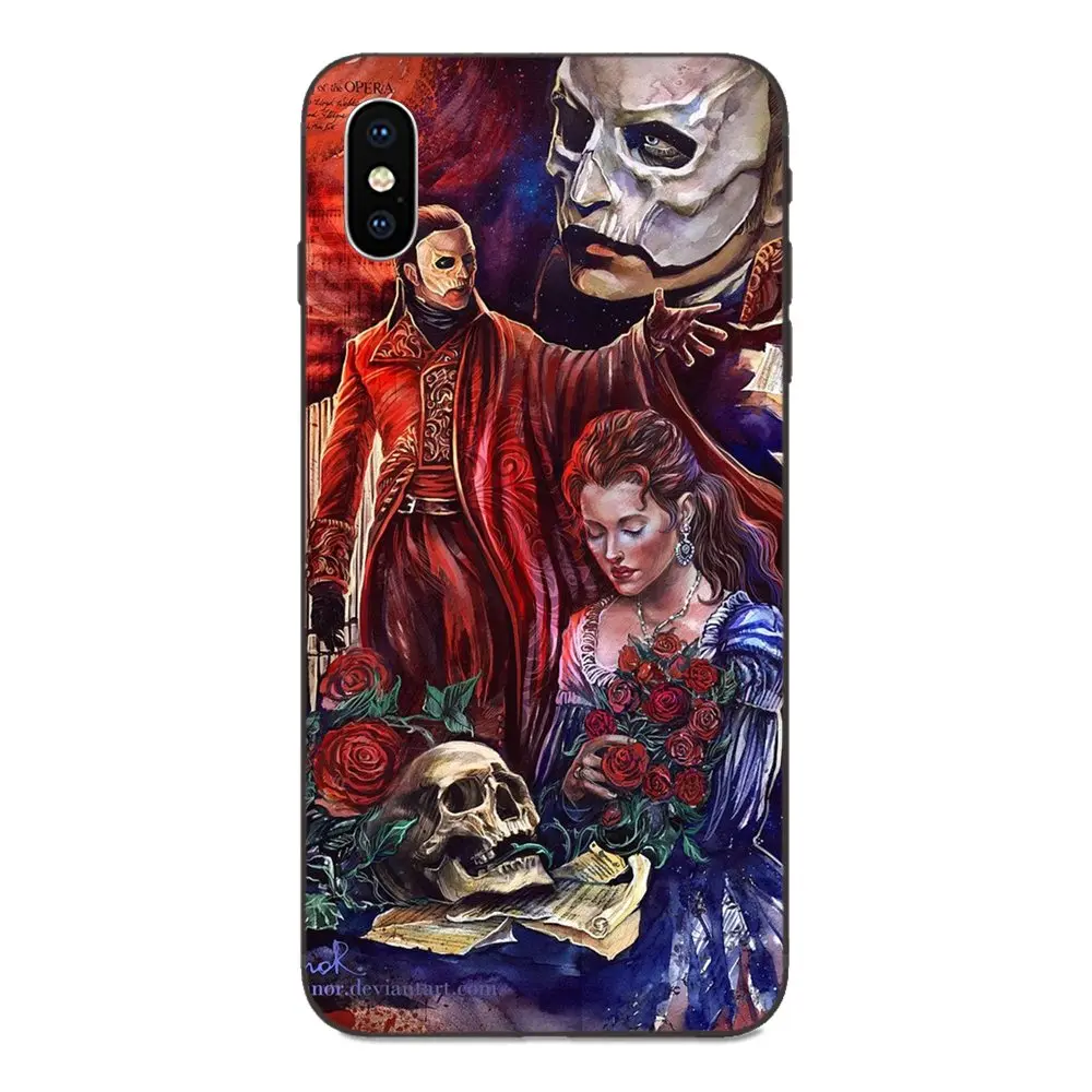 Чехол для телефона из ТПУ с рисунком фантома оперы Apple iPhone 4 4S 5 5S SE 6 6S 7 8 Plus X XS Max