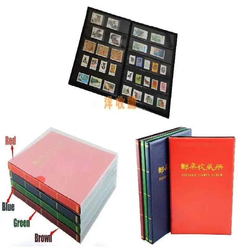 Postage Stamps Album 20 pages 500 units handmade Stamp Collecting Book 12 inch SCIE999 | Дом и сад